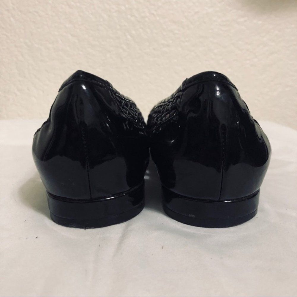 Taryn Rose Beatriz Woven Leather Black Flats Size 8.5 - Picture 8 of 15